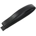 Luxury Men's Leather Automatic Ribbon Waist Strap Belt Without Buckle Black.