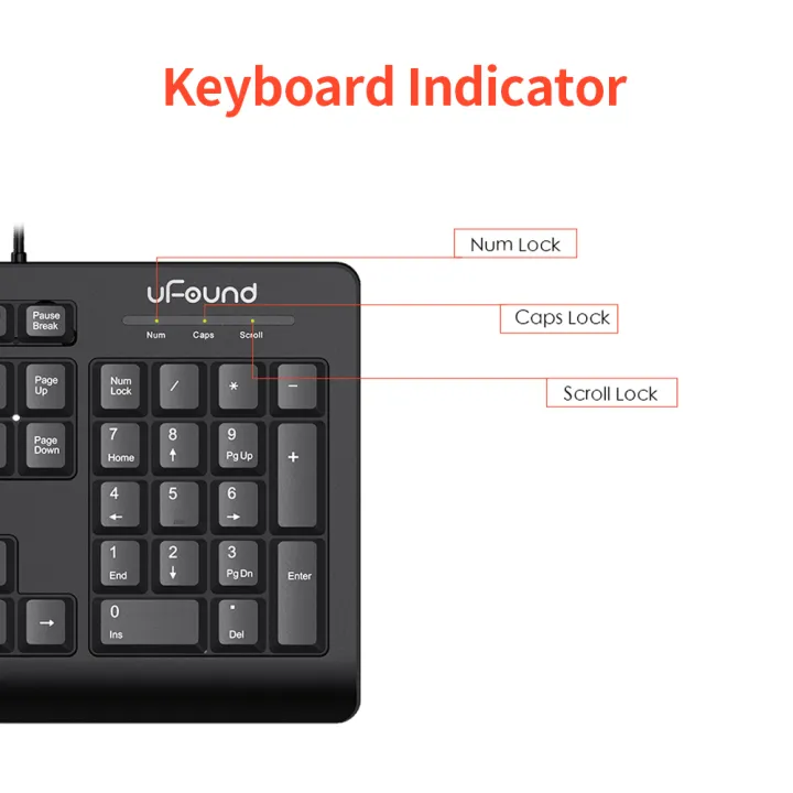 uFound%20U-70%20Wired%20Business%20Office%20Keyboard%20106-key%20USB%20Powered%20Keyboard%20Low%20Decibel%20Keys%20for%20Home/Office%20Black%20-%20Image%206
