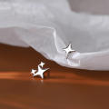 Sterling Star stud earrings Trendy Hypoallergenic Dainty Female earrings Shiny Plated Senior sense earrings for Wedding accessories Daily wear Party jewelry Gift for her Formal occasions Wear.