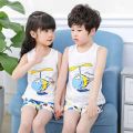 Boys Summer Pajamas Sleeveless Sleepwear Vest Shorts Suit Cartoon Pajamas Sleepwear Sets. 