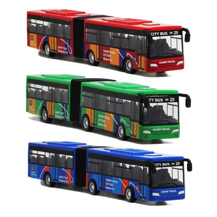 【3C VictoryEagle】1:64 Alloy Bus Model Vehicles City Double Buses Diecast Vehicles Toys Funny Pull Car Children Kids Gifts