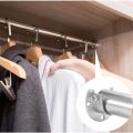 Durable Wardrobe Pipe Curtain Hanging Rail Rod End Support U-Shaped Rod Bracket Portable Stainless Steel Closet Rod Support. 