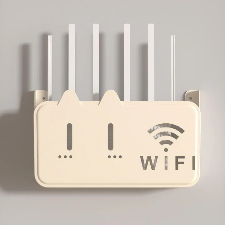 2/1-Layer Metal/Plastic WiFi Router Stand – Wall Mounted Router Storage ...