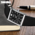 Skmei Luxury Business Affairs Men Quartz Wristwatches Comfortable Leather Watchbands Watch For Men Fashion Waterproof 9256. 