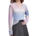 Lazy style thin smock summer new loose gradient knit sweater women's European station women's simple fashion pullover.