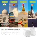 Lencent Travel Adapter EU to Type D India Schuko Travel Adapter Plug Socket for trips to India, Sri Lanka, Nepal, Niger, Lebanon, Ghana, Myanmar, Senegal and more (Type D). 