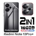 2in1 Back Protector Combo Pack for Xiaomi Redmi Note 13 Pro+ 5G / Xiaomi Redmi Note 13 Pro Plus 5G (Back Hydrogel Poly Protector + Camera Lens Protector). 