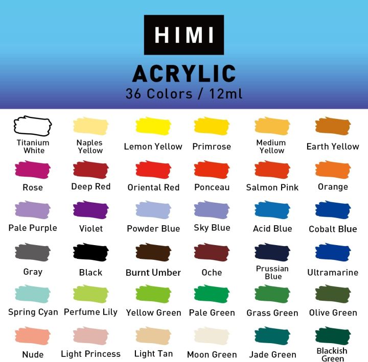 HIMI%20Acrylic%20Paint%20Set%2036%20Colours%2012ml,0.4%20US%20fl%20oz%20Tubes,%20Perfect%20for%20Canvas,%20Wood,%20Fabric,%20Leather,%20Cardboard,%20Paper,%20MDF%20and%20Crafts%20-%20Image%202