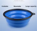 E28 2.5L big foldable pet bowls silicone Bowl pet folding rtable bowls drinking water feed food bowl - red - for big s.