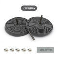 1 Pair Elastic Shoelaces No Tie Shoe laces Outdoor Leisure Sneakers Quick Safety Flat Shoe lace Kids And Adult Unisex Lazy laces. 