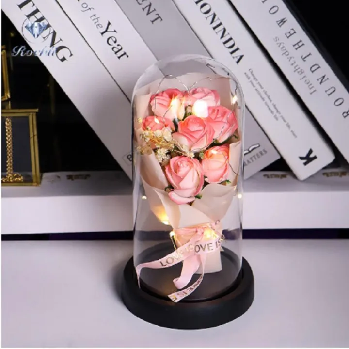 Plastics%20Everlasting%20Rose%20Unique%20Led%20Glass%20Dome%20Bouquet%20Romantic%20Illuminated%20Ornament%20for%20Birthday%20-%20Image%205
