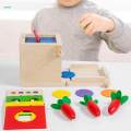 Wooden Montessori Baby Toys Early Learning Object Permanence Box 5 in 1 for Kids Children Boys Girls.