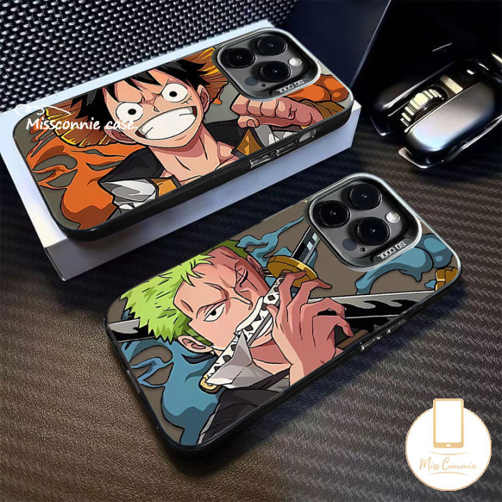Trendy Brand Anime One Piece Phone Case Compatible for IPhone 11 13 15 12  14 Pro Max XR 7Plus X XS Max 15 14 Plus SE 2020 Cute Luffy Cartoon Cool 
