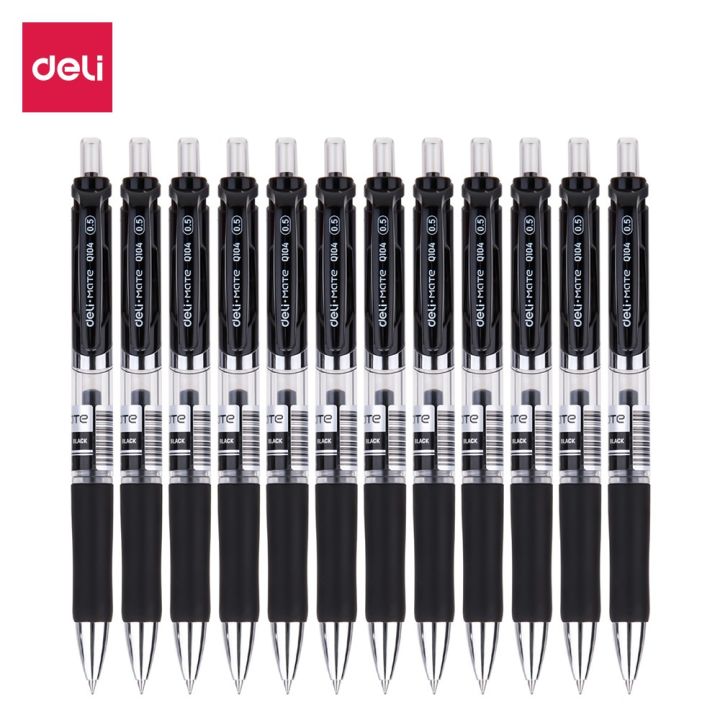 Deli%20EQ10420%20Gel%20Pen%20Spring%20Tip%20(Black)%2012%20PCS%20-%20Image%202