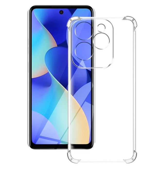 Infinix Hot 40/ Hot 40 Pro Premium Silicone Case Crystal Clear Soft TPU Ultra-Thin Transparent Flexible Protective Mobile Phone Back Cover