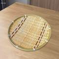 Bamboo Basket Tray Woven Fruit Basket for Countertops Cabinets Bedroom.