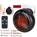 900W 220V Mini Portable Plug-in Electric Wall-outlet Space Heater Fan Remote. 