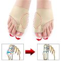 1Pair Bunion Corrector Toe Separator Hallus Valgus Pain Relief Foot Care Elastic Fabric Gel Straightener Toe Corrector Tool. 