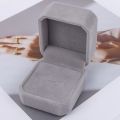 Square Velvet Jewelry Box Ring Holder -Gift Packaging- Marriage Storage Organizer -Earring Display Wedding. 