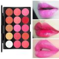 Non-Sticky Cup Matte Lipstick Palette Waterproof Moisturizing 15 Color Lip Gloss Palette Nude Pink Red Lips Makeup Tool. 