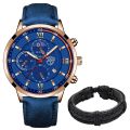 Men Sport Watch Luxury Stainless Steel Quartz Wristwatch Man Business Casual Leather Bracelet Male Luminous Clock Watches. 