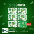 Buy 5 Get 1 Free - Dettol Soap Neem 125gm Bathing Bar, Soap with protection from 100 illness-causing germs. 