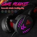 Economic Colorful RGB LED Head-mounted Game Earphones Luminescent Headphones. 