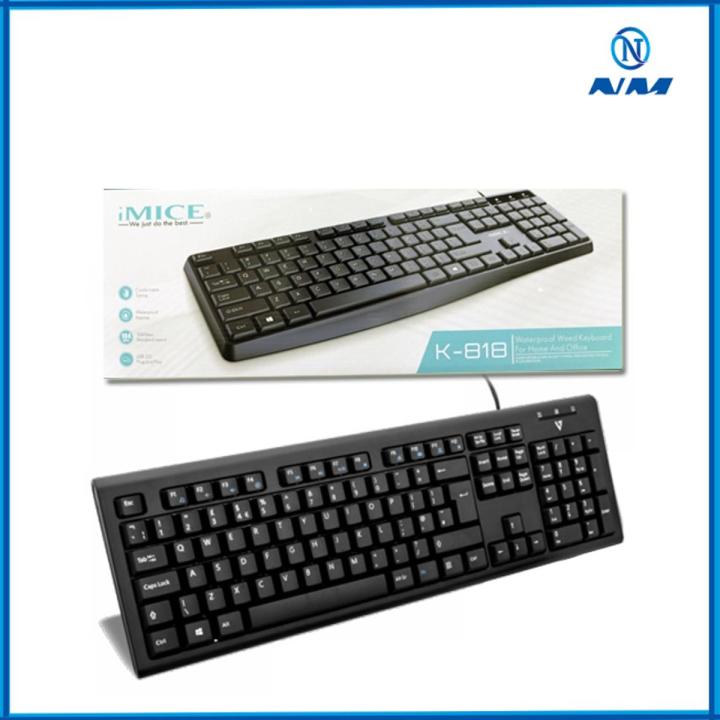 IMICE K-818 High Performance USB Wired Keyboard Black