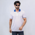 white formal soft polo t shirt for men. 