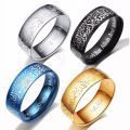 Muslim Allah Ring Women Men Islam Arabic God Messager Stainless Steel Ring Quran Middle Eastern - Ring - Ring For Girls - Ring S.