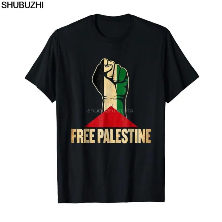 Free Palestine - Palestine Flag T-Shirt Men/Men cotton Funny Cotton Top Tees Short Sleeve Short Sleeve T Shirts sbz5504