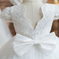 12M Baby Girl White Baptism Princess Gown Infant One Year Birthday Party Clothes Embroidery Sequin Flower Girl Wedding Dresses. 