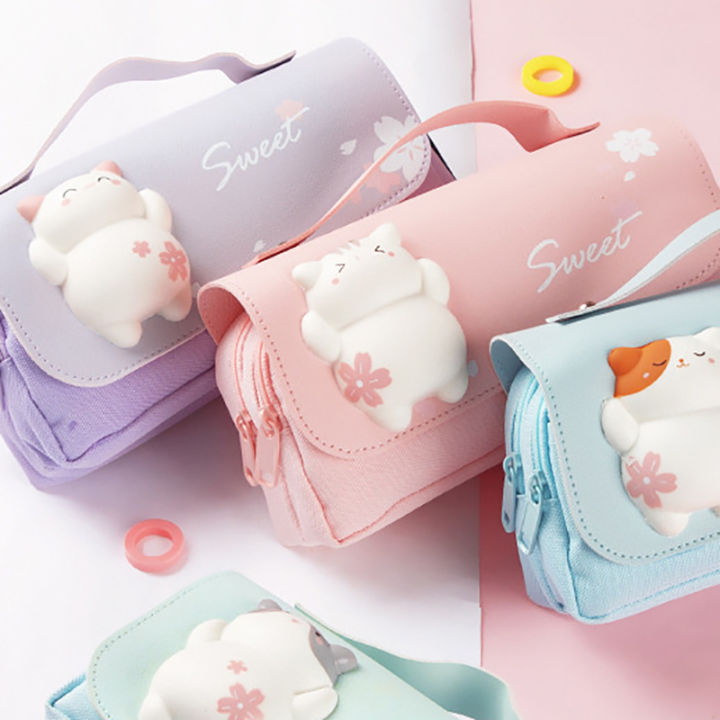 (New)%20cute%20cat%20depreion%20double-layer%20pencil%20bag%20portable%20girl%20kawaii%20tationery%20-%20Image%204