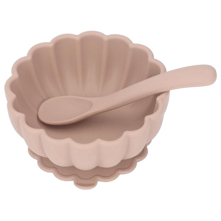 বেবি বোল চামচ সেট ভাল স্থিতিশীলতা সিলিকন খাওয়ানোর খাবারের জন্য খাবারের থালাবাসন