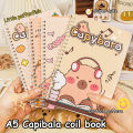 4Pcs Cartoon Lovely Capybara Coil Notebook Portable Kawaii Student Diary Notepad School Office Supplies Friend Birthday Gifts. 