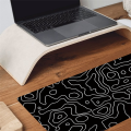 Desk Mat,Topographic Contour Extended Big Mouse Pad Computer Keyboard Mouse Mat with Non-Slip Base (31.5x11.8 In) D Durable Easy to Use. 