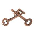 Enigma Puzzle Key Lock IQ Brain Teaser Zinc Alloy Toys. 