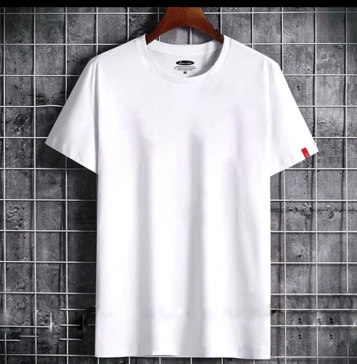 New White simple Soft & Comfortable T-shirt For Men