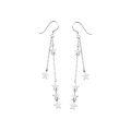 Wanying Jewelry, Star Double Ear Hook, S925 Sterling Silver Long Ear Line, Internet Red, Douyin, Chaoxian Ear Accessories, Customization.