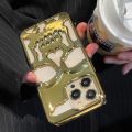 3D Hollow Skull Callous Phone Case for iPhone 15 14 ProMax Plus 13 12 11 Pro Max Luxury Plating Shockproof Ghostface Soft Cover.