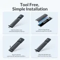 ORICO M2 SSD Enclosure NVMe NGFF 10Gbps PCIe M.2 SSD Case Portable USB C 3.2Gen2 Tool Free External Adapter with Metal Heat Sink. 