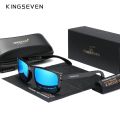 KINGSEVEN Brand Polarized Sunglasses Square Retro TR90 Women Men Carbon Fiber Pattern Design Outdoor Sports Eyewear UV400.