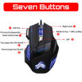 Gaming Mouse X1 Rgb Lighting 7 Buttons Dpi Mouse Rgb Mouse Rgb Gaming Mouse Dragon Logo Wired Mouse - Enhanced Gaming Experience With Rgb Lighting And Precise Control. 