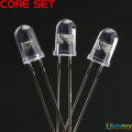 50Pcs- Transparent WHITE 5mm Water Clear LED White 5mm Ultra Bright Transparent Round 5mm LED Light.