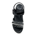 BubbleGummers SILVIA Shinny Belt Sandal for Little Girls.