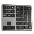 35 Keys Numeric Keyboard Rechargeable Dual Bluetooth Wireless Number Keypad Mini External Numpad for iPad Laptop Windows IOS.
