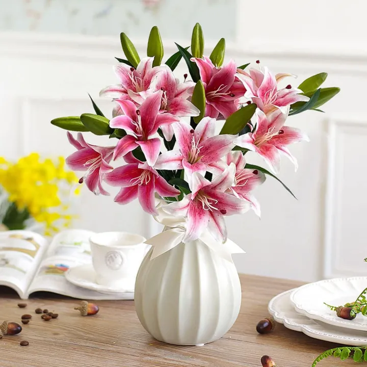 Artificial%20Lily%20Flower,%20Fake%20Lily%20Artificial%20Flower%20Wedding%20Party%20Decor%20Bouquet%20Home%20Hotel%20Office%20Garden%20Craft%20Art%20Decor%20Mother's%20Day%20Gifts%20for%20Her,%20Pink%20with%20out%20tob%20-%20Image%203