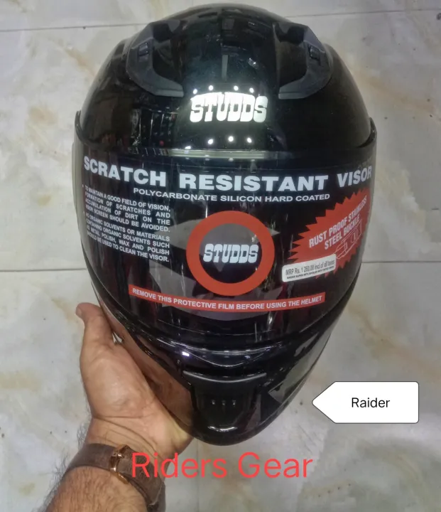Studds%20Raider%20Fullface%20Glossy%20Black%20%20Helmet%20For%20riding%20Bike.%20-%20Image%202