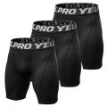 3 Pack Men Compression Shorts Active Workout Underwear. 