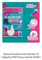 Gaviscon Double Action Heartburn & Indigestion Mint Flavour Sachets 12x10ml UK. 